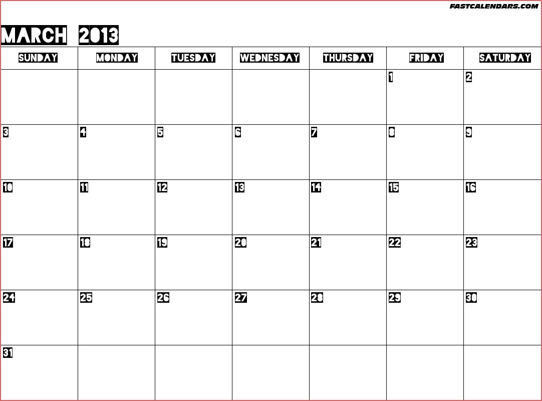 Full Page Monthly Calendar Printable - Calendar  Printable Calendar Full Page