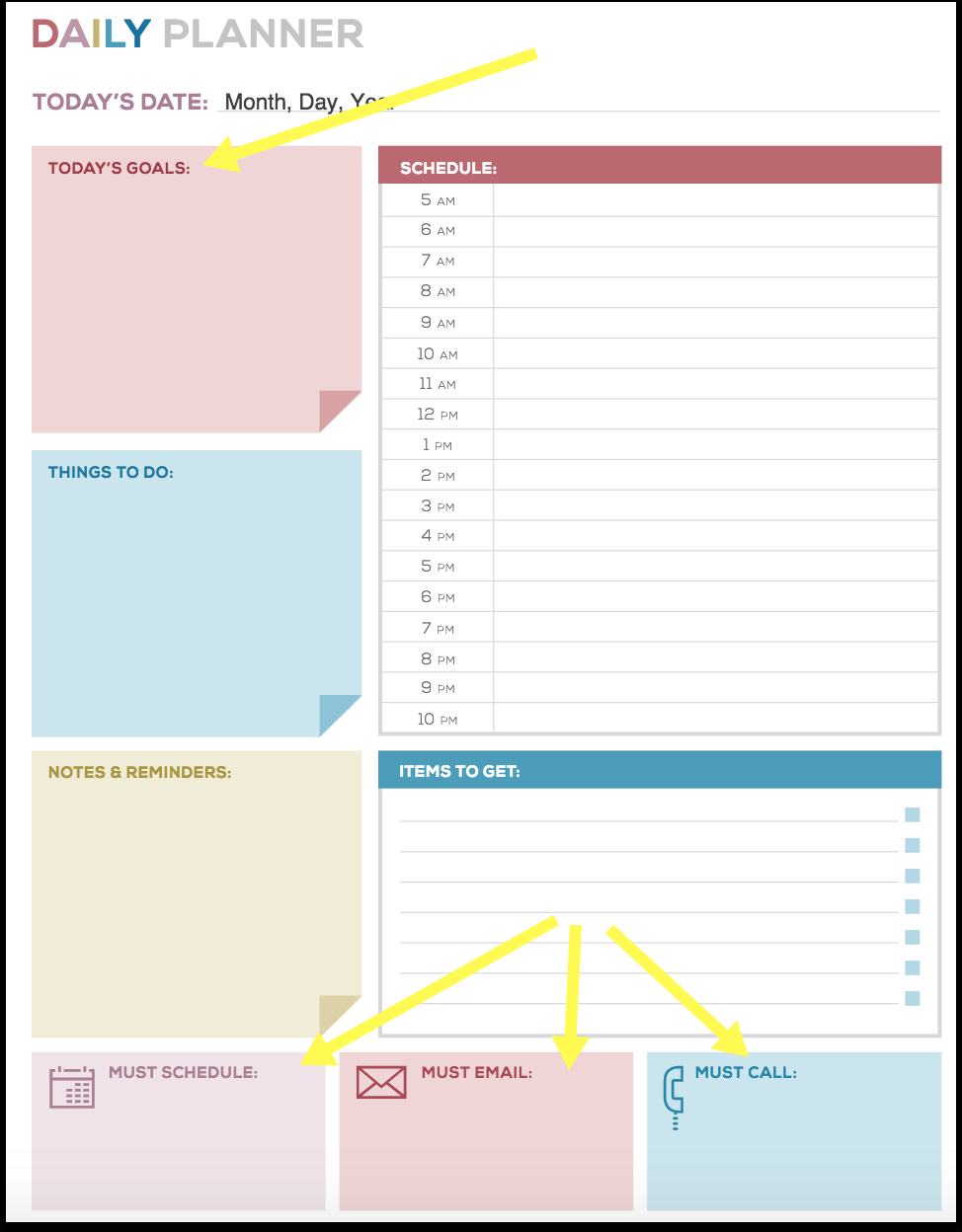 How To Download Free Printable Daily Planners Now - How To Now  Free Printable Homeschool Daily Schedule