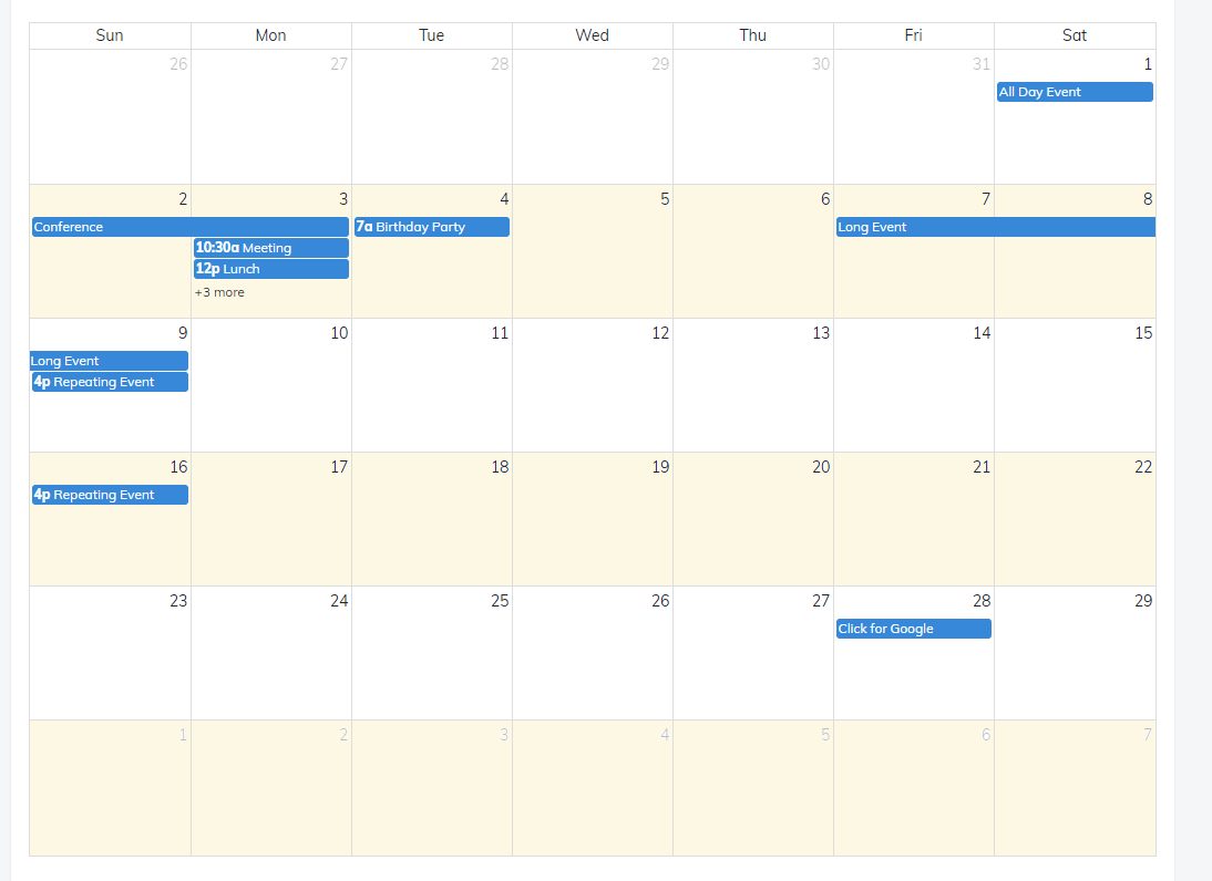 Javascript - Fullcalendar Two-Shift Calendar, Coloring  Color Shift Calendar