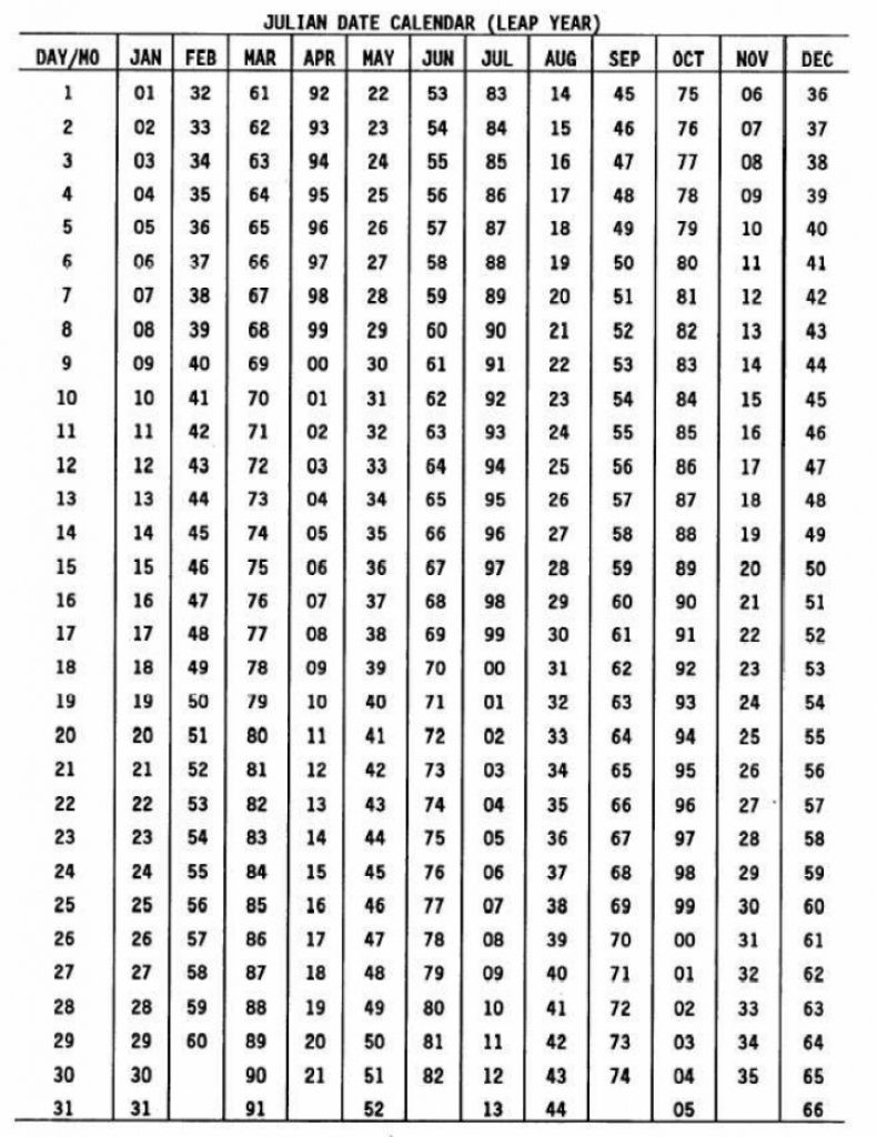 Julian Date Code - Template Calendar Design