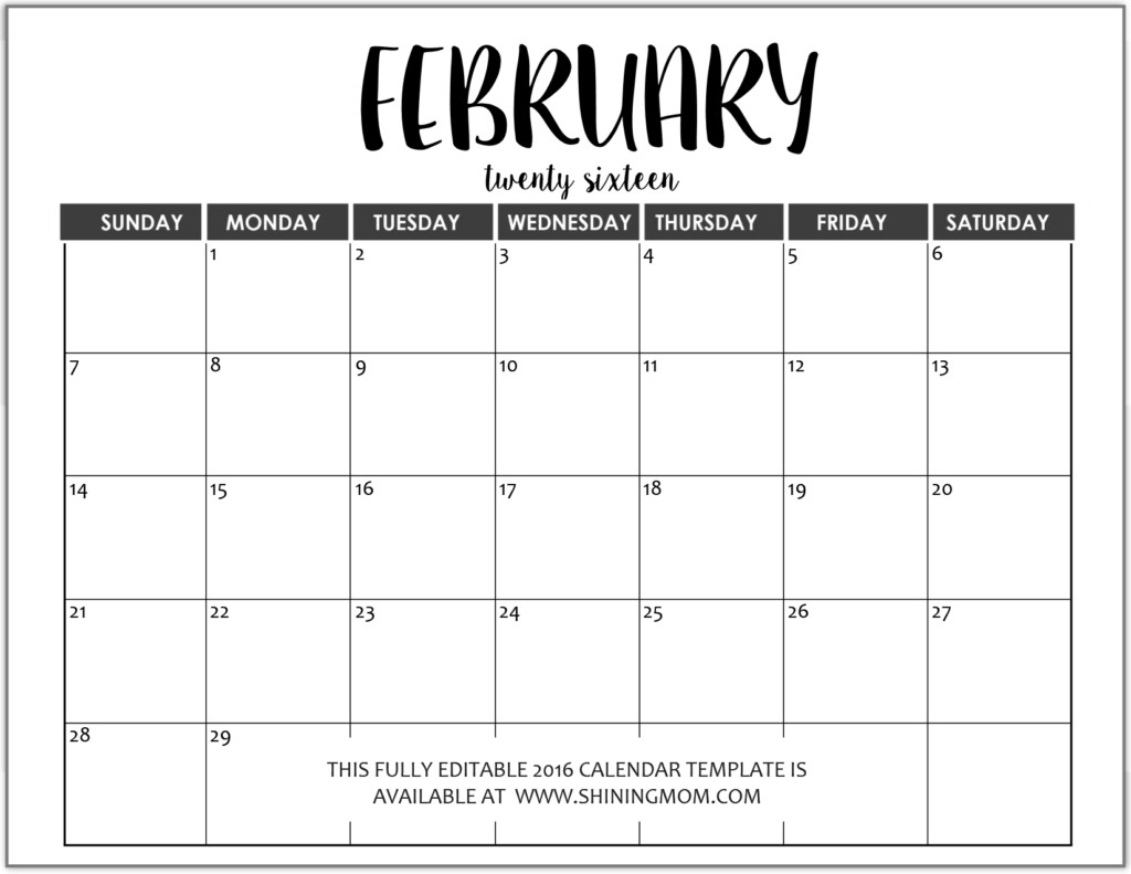 Large Box Printable Calendar 2020 Google - Calendar  Free Editable Calendar Templates Printable