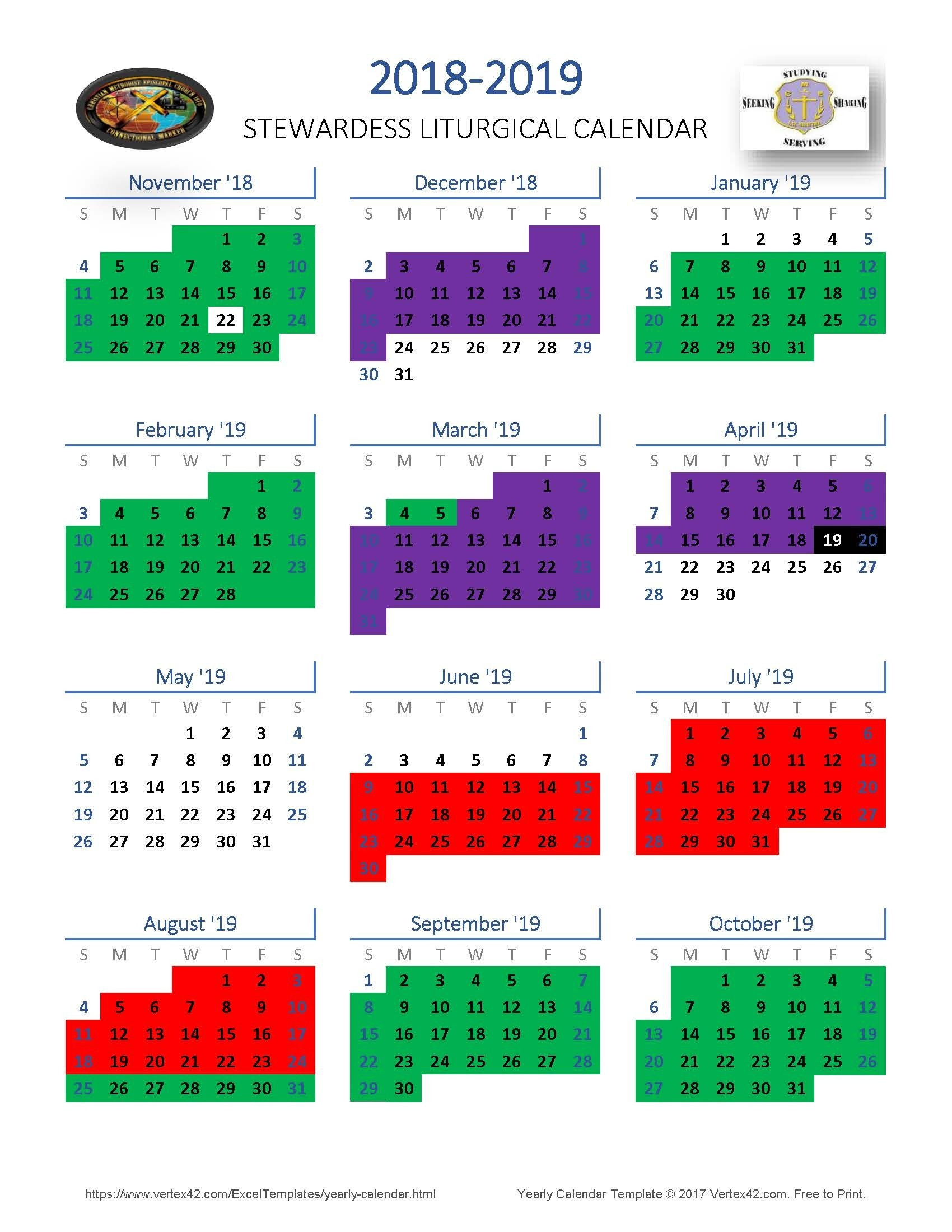 Methodist 2020 Liturgical Colors - Template Calendar Design  Lectionary 2021 United Methodist Church