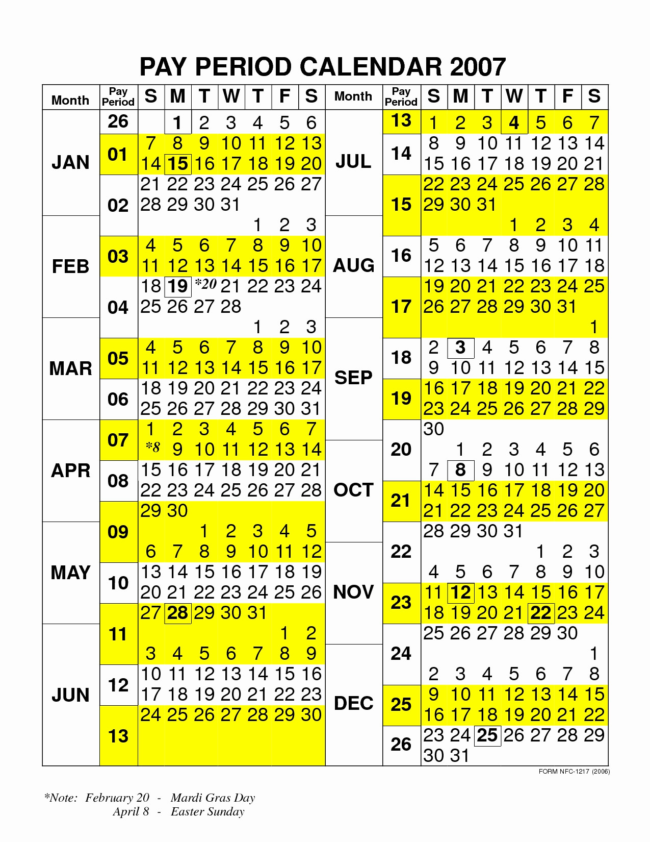 Nfc Payroll Calendar 2020 | Payroll Calendar 2021  Federal Government Pay Period Calendar