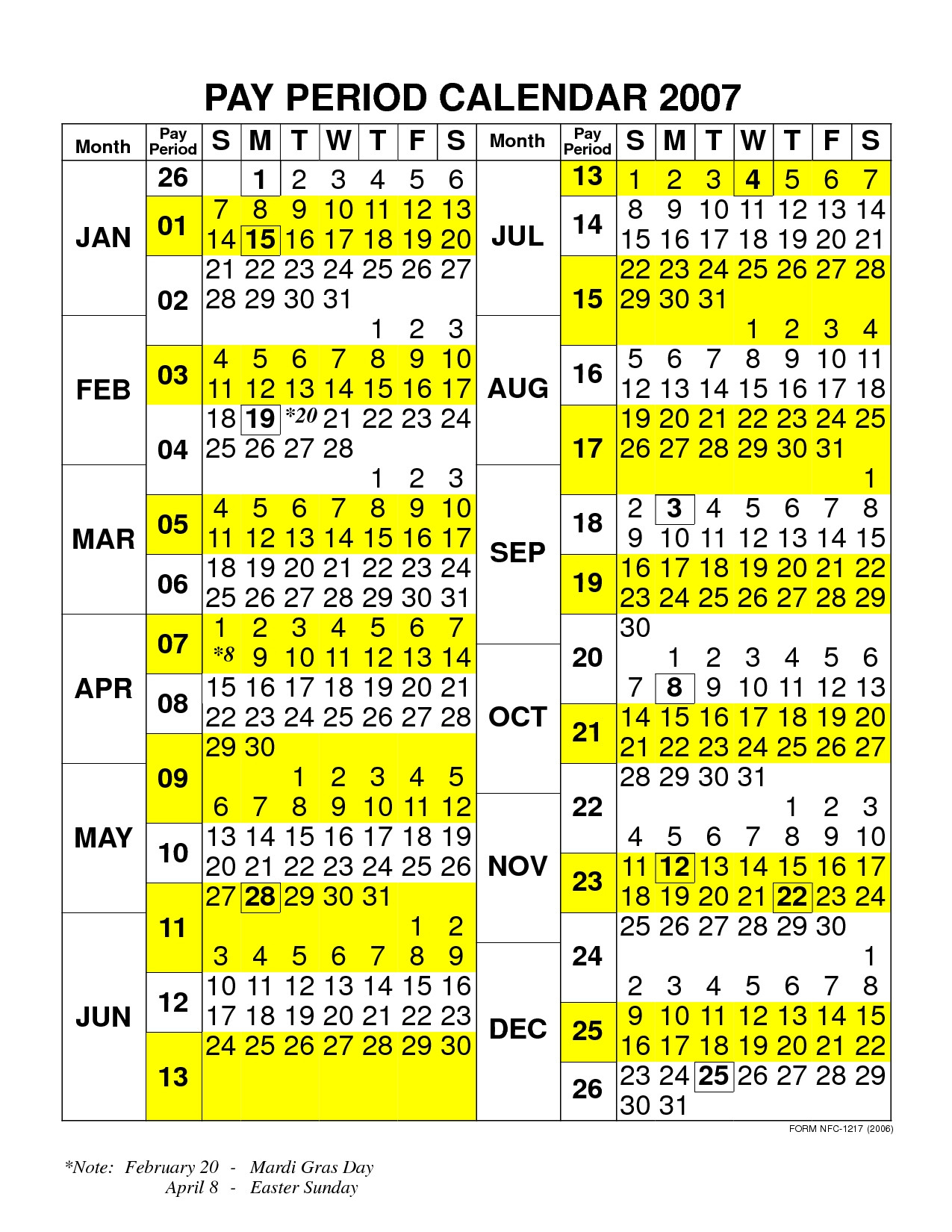 Pay Period Calendar 2020 Nfc | Payroll Calendar 2021  2021 Federal Pay Period Calendar Printable