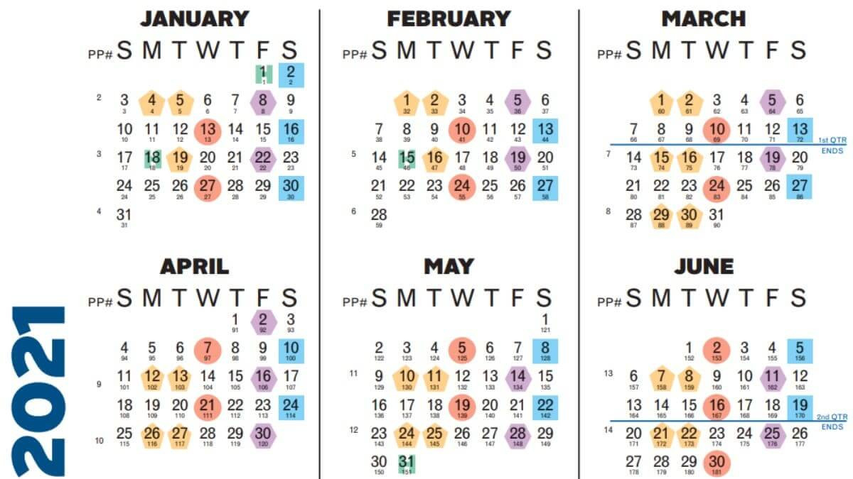 Payroll Calendar 2021 - Business  Federal Payroll Calendar 2021