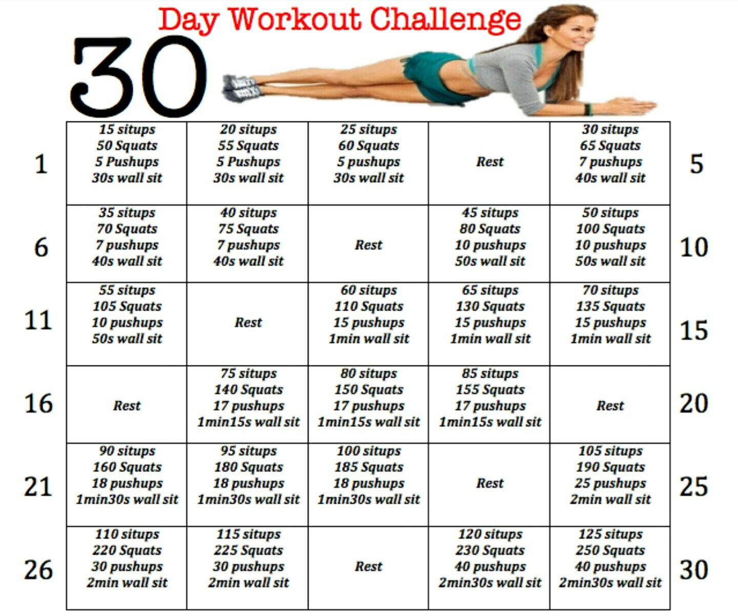 Pindiana Frazier On 30 Day Challenges | Fitness  30 Day Fitness Calendar