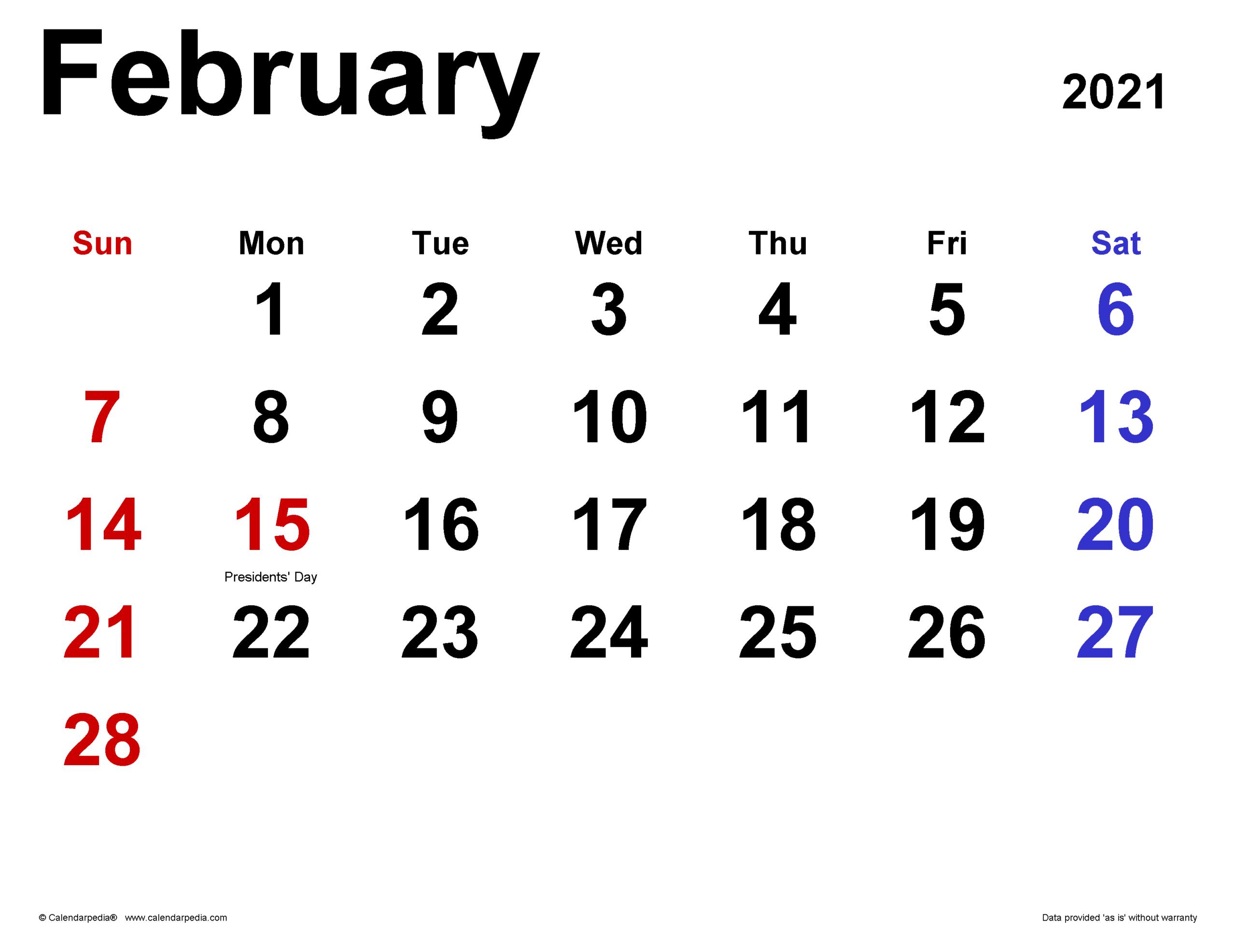 Printable 58 2021 Calendar / Printable 2021 Calendar  Feb 2021 Calendar
