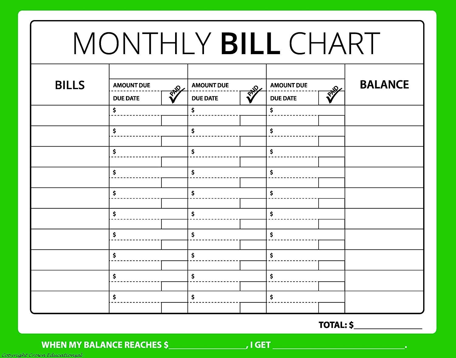 Printable Monthly Bill Chart | Calendar Template Printable  Calendar Bill Due Dates