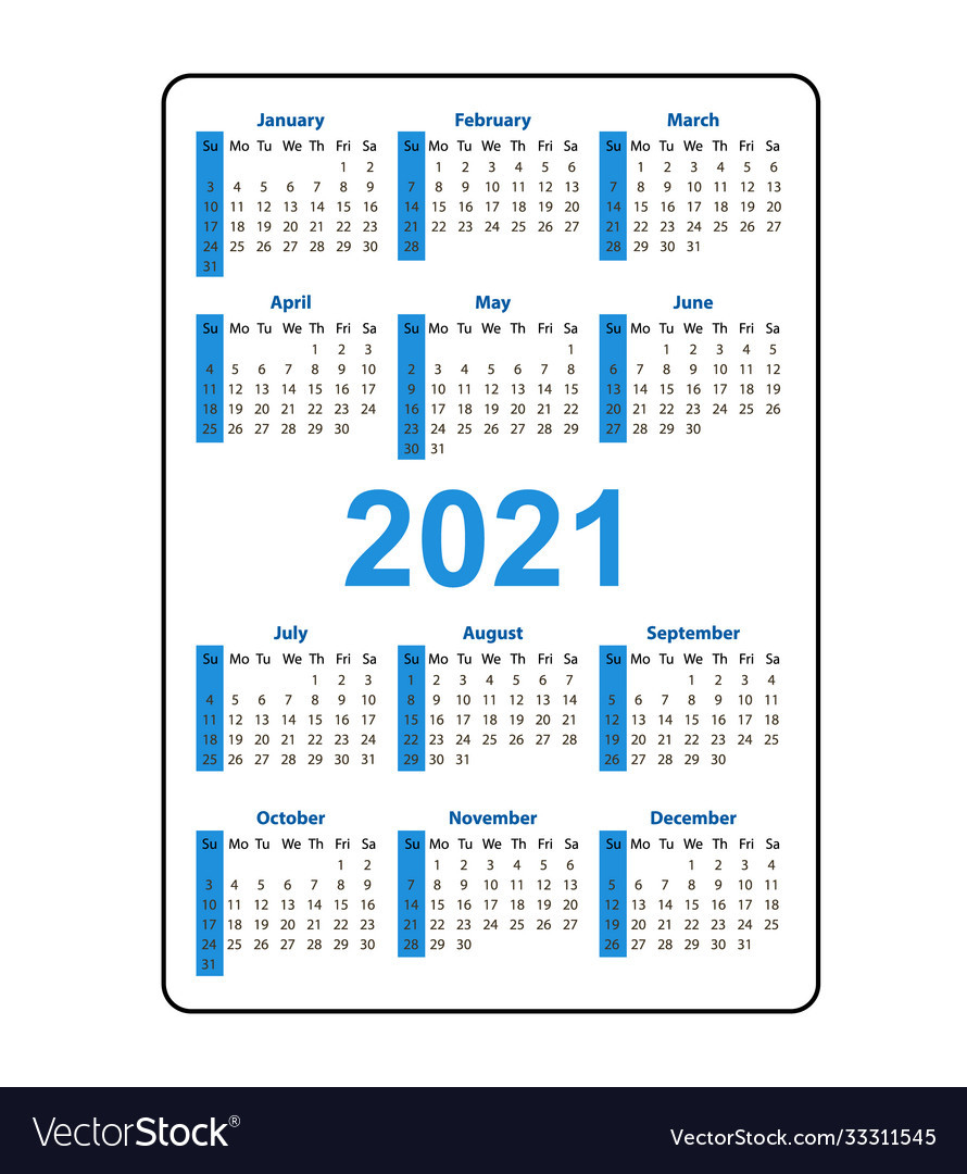 Printable Pocket Calendar 2021 | Calendar Printables Free  Printable Pocket Calendar 2021