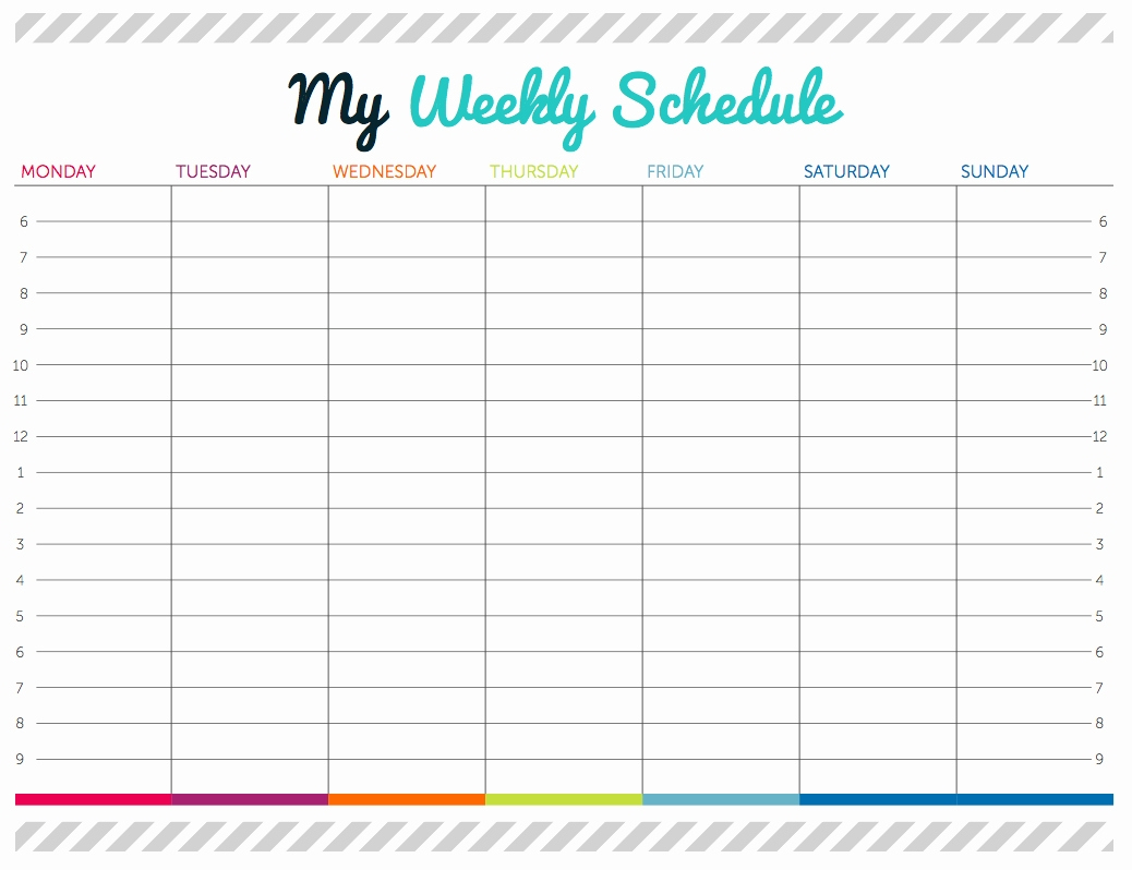 Printable Weekly Calendar With Time Slots :-Free Calendar  Time Printable Calendar Time Slot