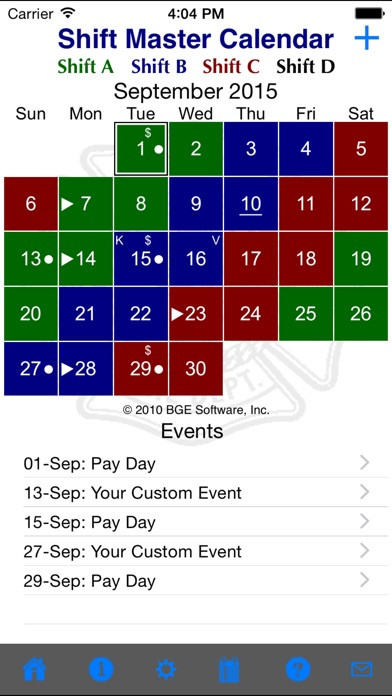 Shift Master Shift Calendar App Data &amp; Review  Color Shift Calendar