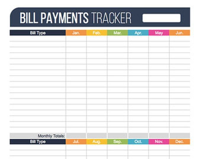 Simple Budget Planner - Worksheet - Fillable - Personal  Fillable Bill Pay Worksheet