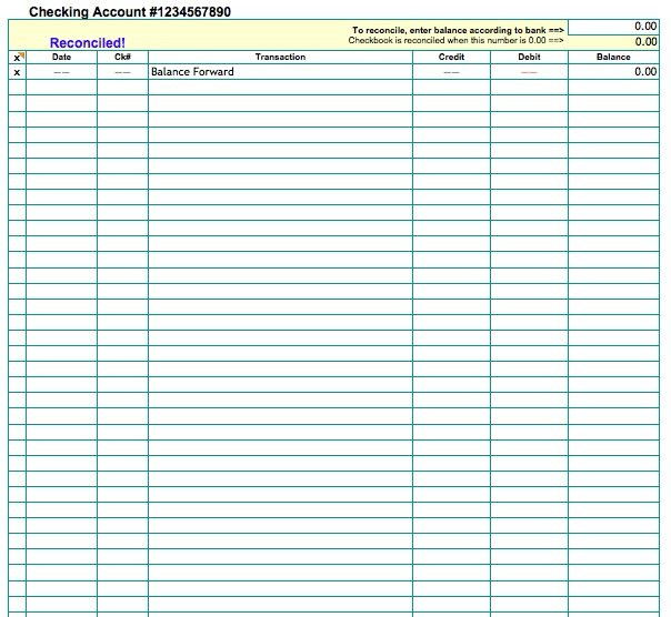 checkbook register calendar printable