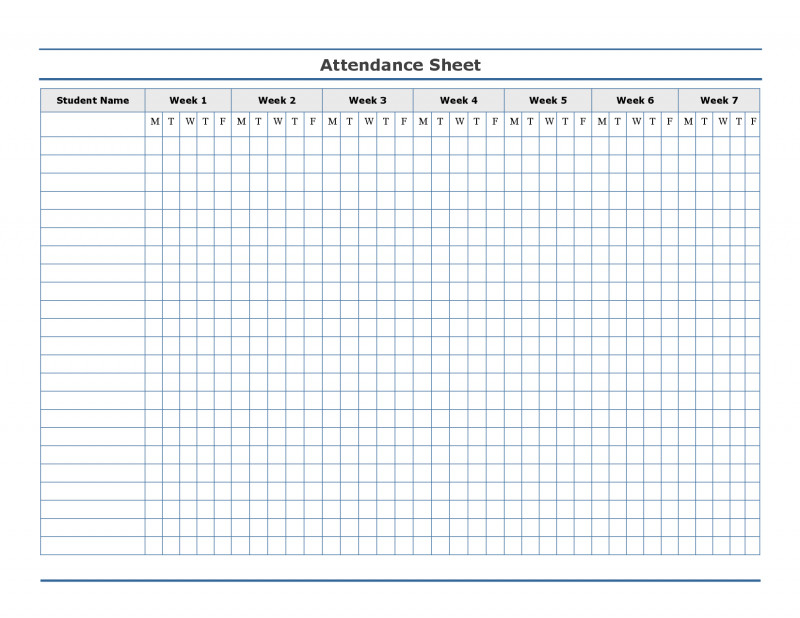 Stoplight Report Template Professional Blank Class Roster  Monthly-Attendance-List