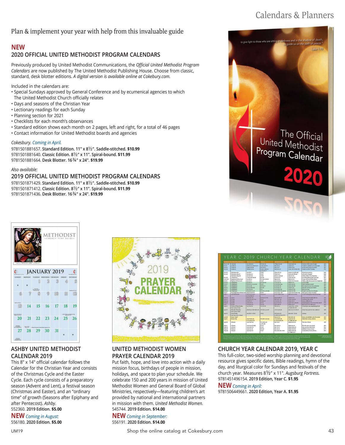 Lectionary Readings 2021 United Methodist Template Calendar Design