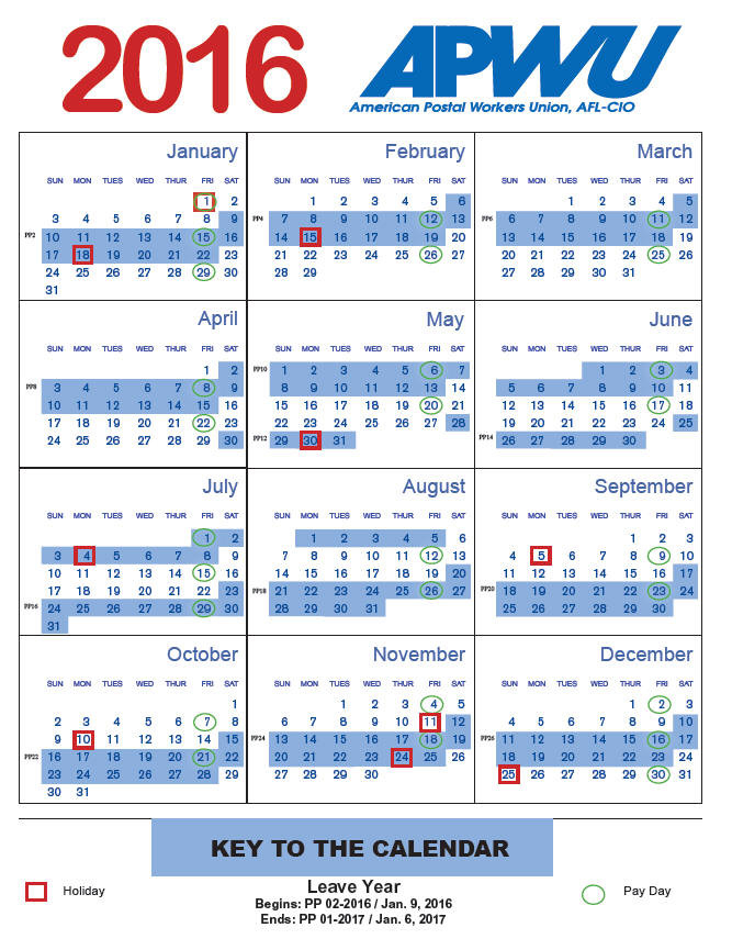 Apwu 2021 Calendar Template Calendar Design