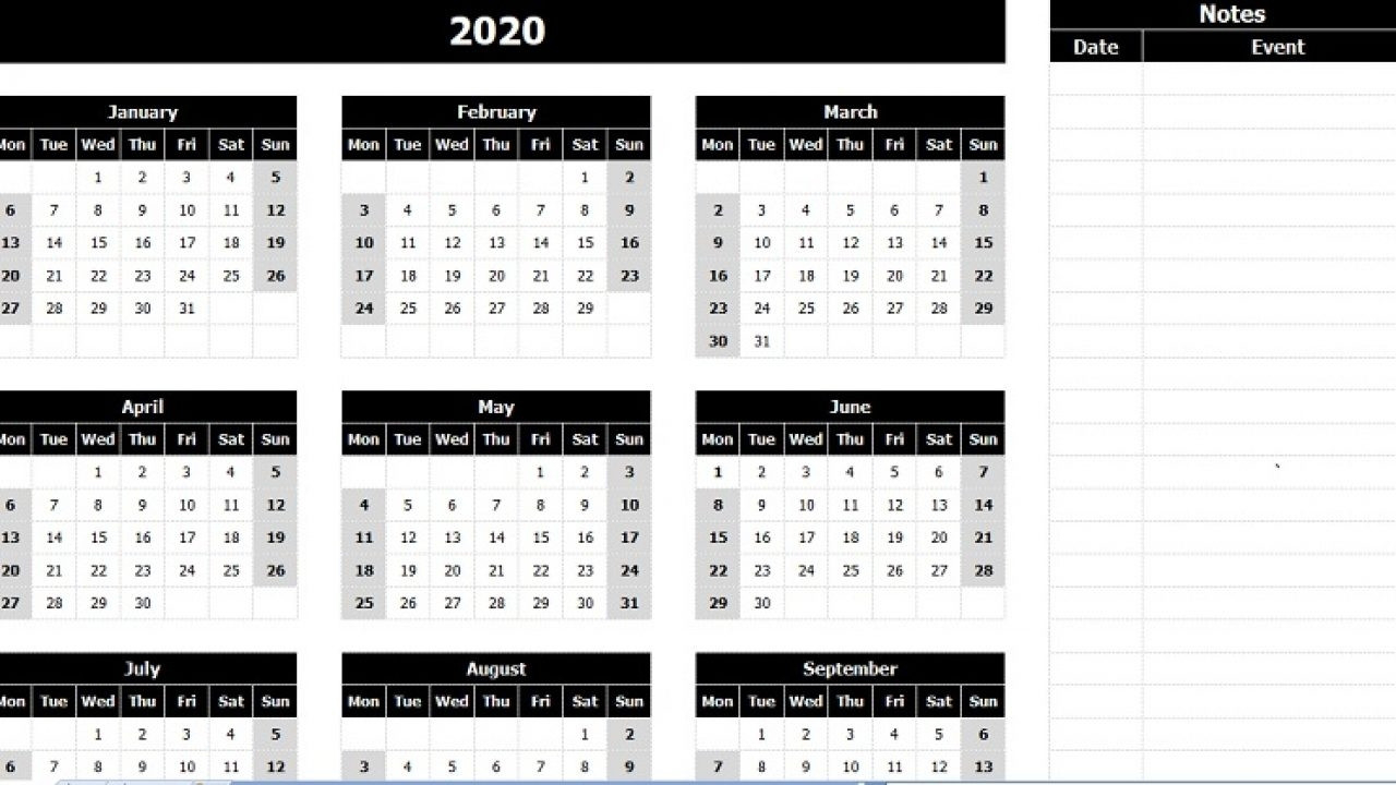 Year Calendar With Notes | Ten Free Printable Calendar  2021 Yearly Calendar Printable Free With Notes