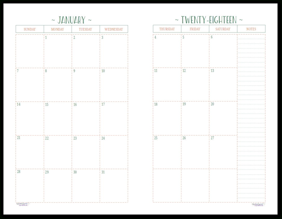 Single Month Calendars To Print Template Calendar Design