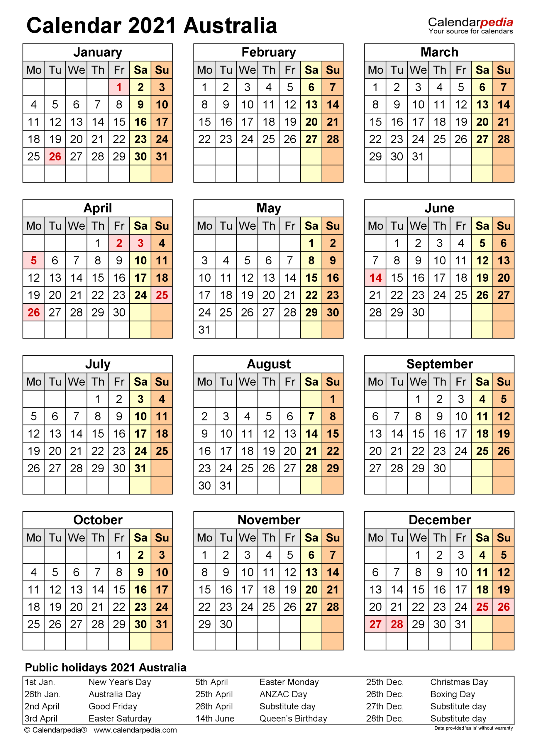 Australian Financial Year Calendar To Edit Template Calendar Design