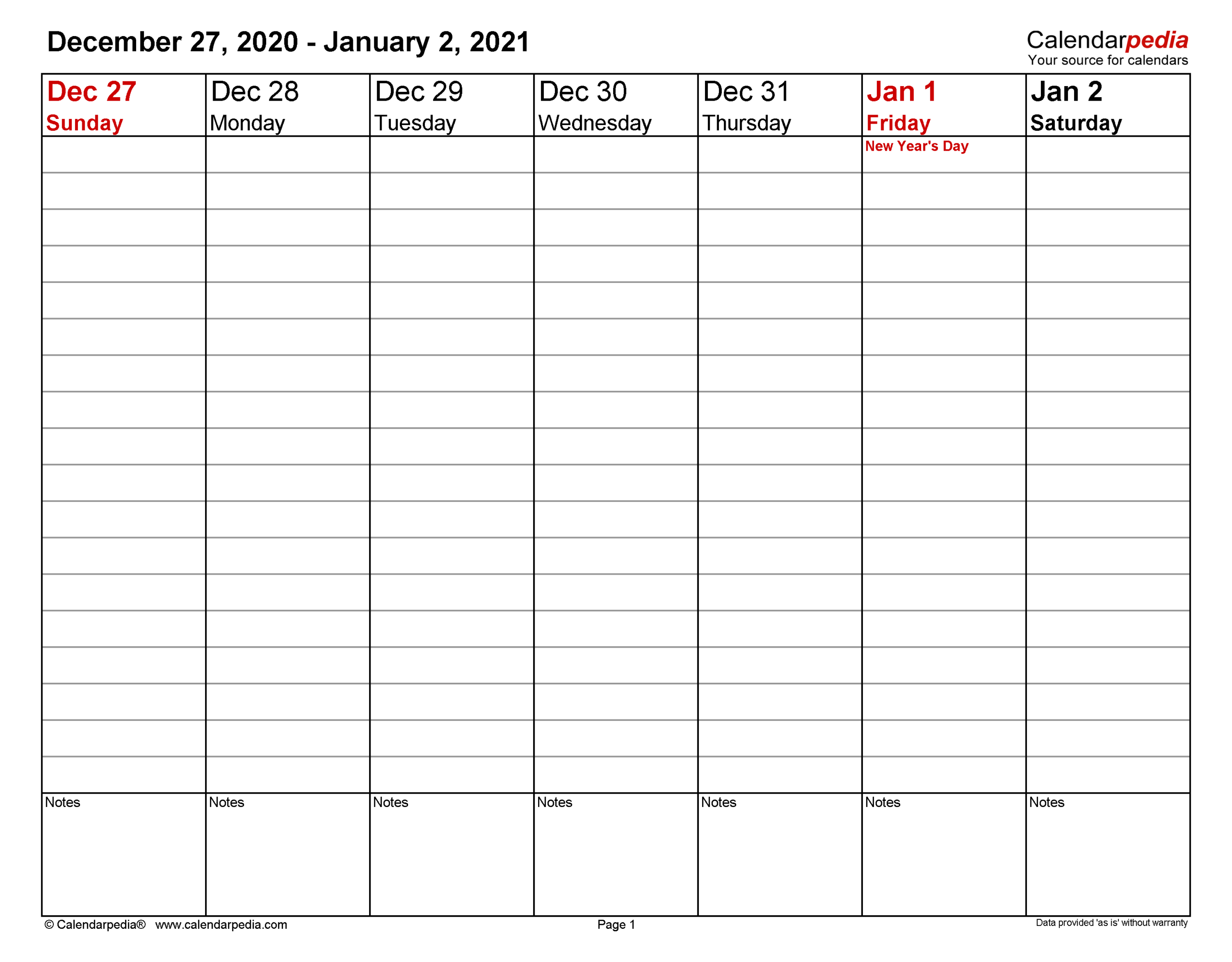 2021 Weekly Planner Printable  Free Printable Calendars With Times