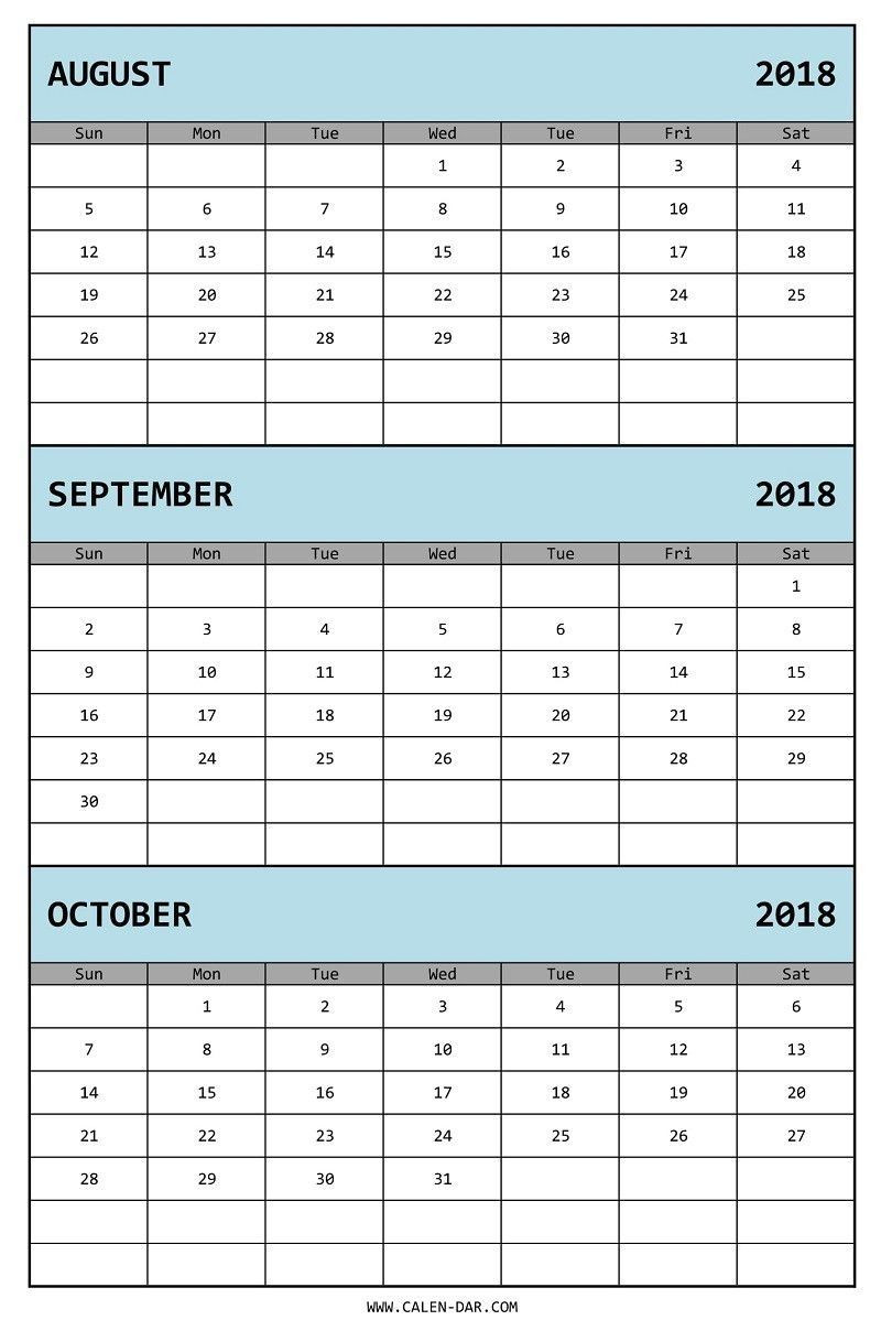 3 Month Printable Calendar In 2020 | June Calendar Printable, 2018 Calendar Template, Blank  Blank Three Month Calendar Template