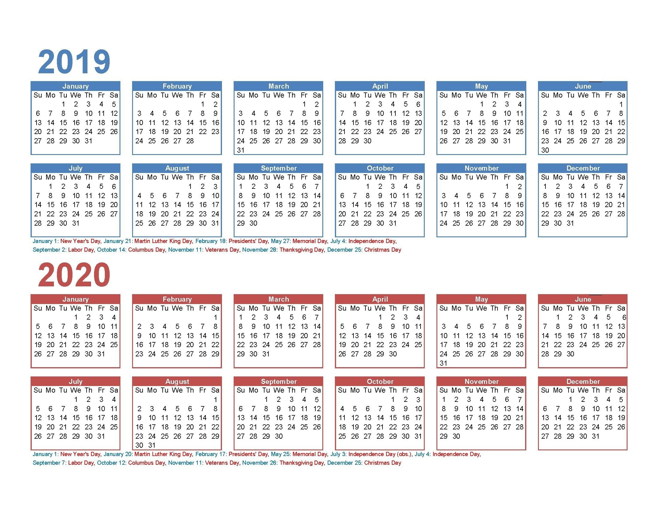 5 Year Printable Claendar - Example Calendar Printable  Next Shot Date Printout