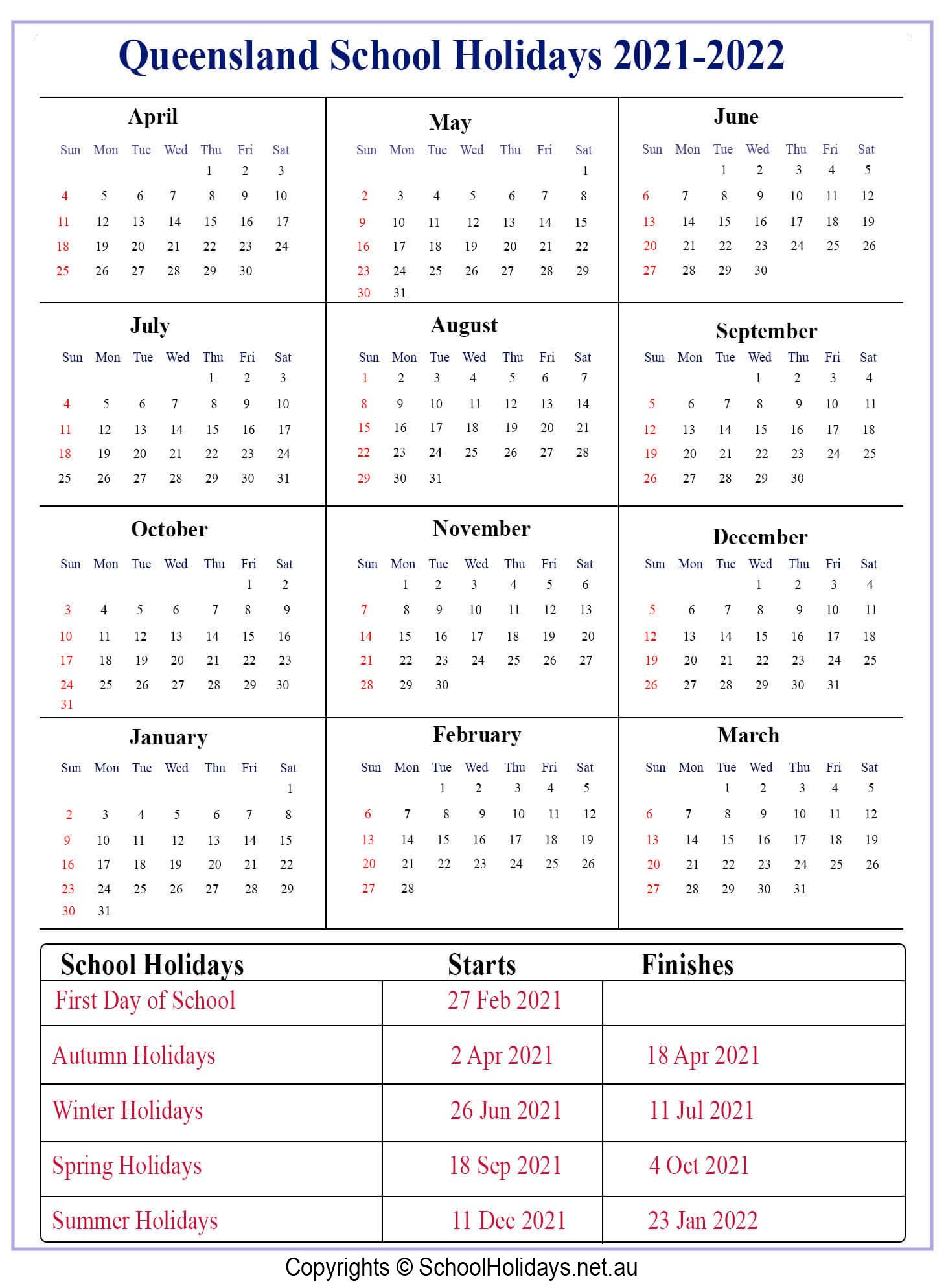 Calander 2021 Queensland Punlic Holidays | Calendar  Stats Holidays Calender
