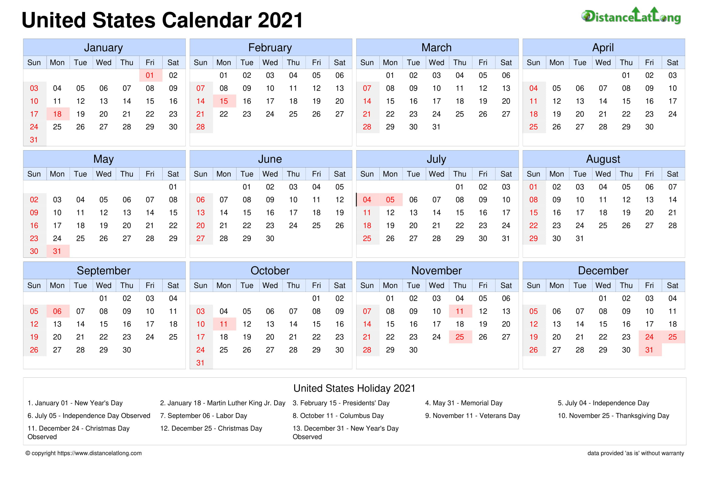 Calendar Horizintal Tbl Outer Border Sunday To Saturday  Stats Holidays Calender
