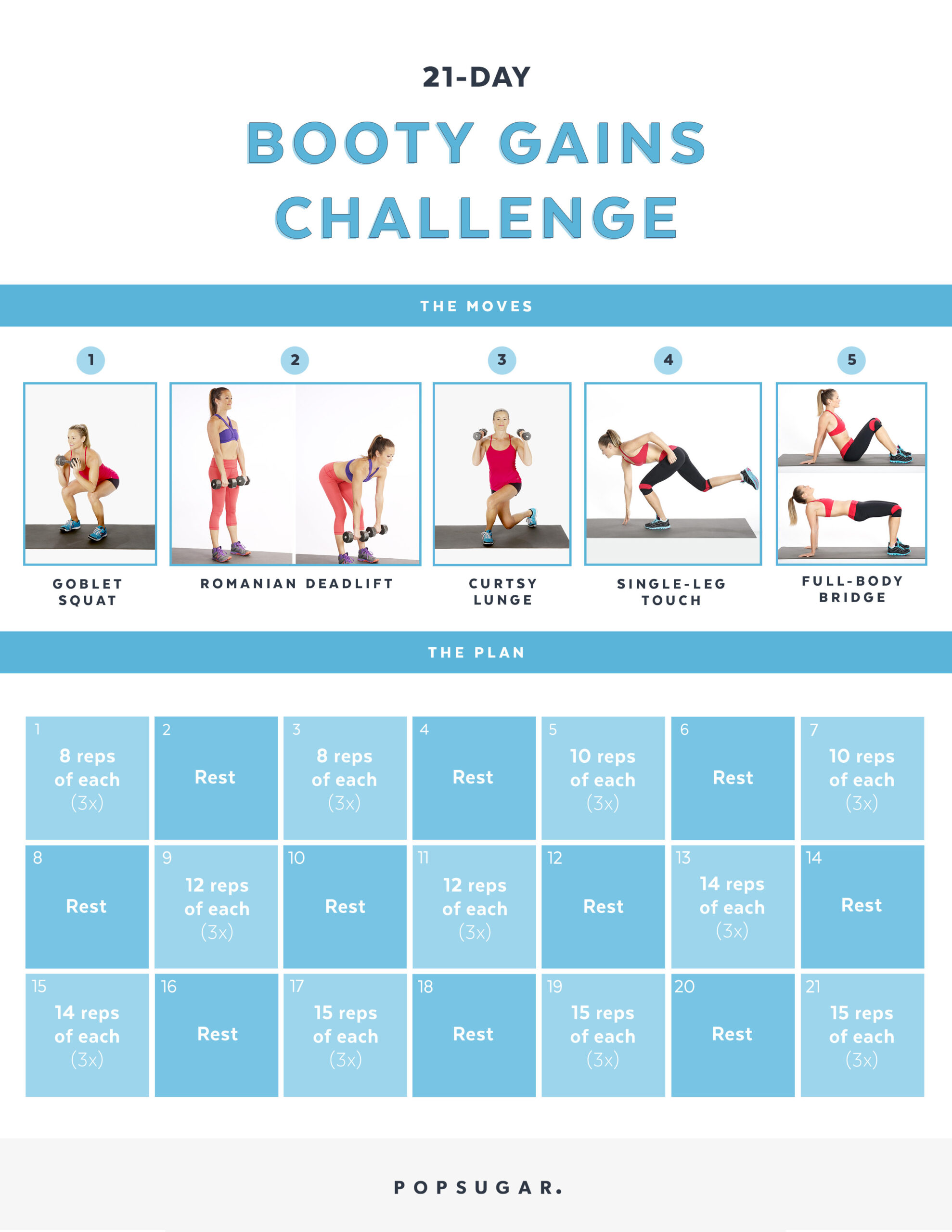 Click Here For A Printable Pdf Of The Challenge. | 21-Day  Excercise Challenge Printable