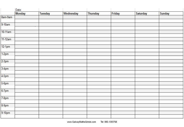 En Özgün Şiirler-En Anlamlı Sözler-Şiirceler: Timetable  Calendar Template With Times