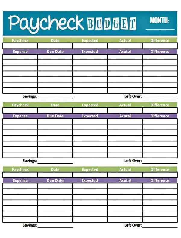 Free Monthly Budget Spreadsheet Template Free Spreadsheet  Printable Budget Worksheet Monthly Bill