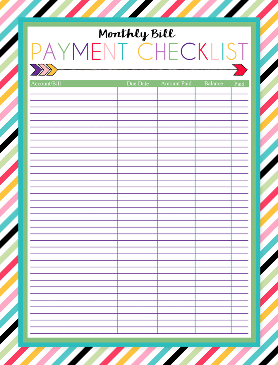 Free Printable Bill Pay Calendar Templates  Printable Budget Worksheet Monthly Bill