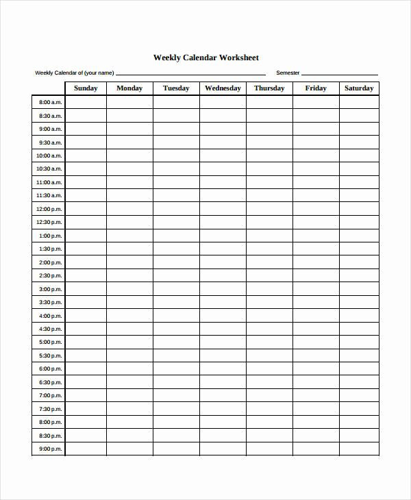 Free Weekly Printable Calendar | Weekly Calendar Template  Weekly Or Monthly Calendar With Times