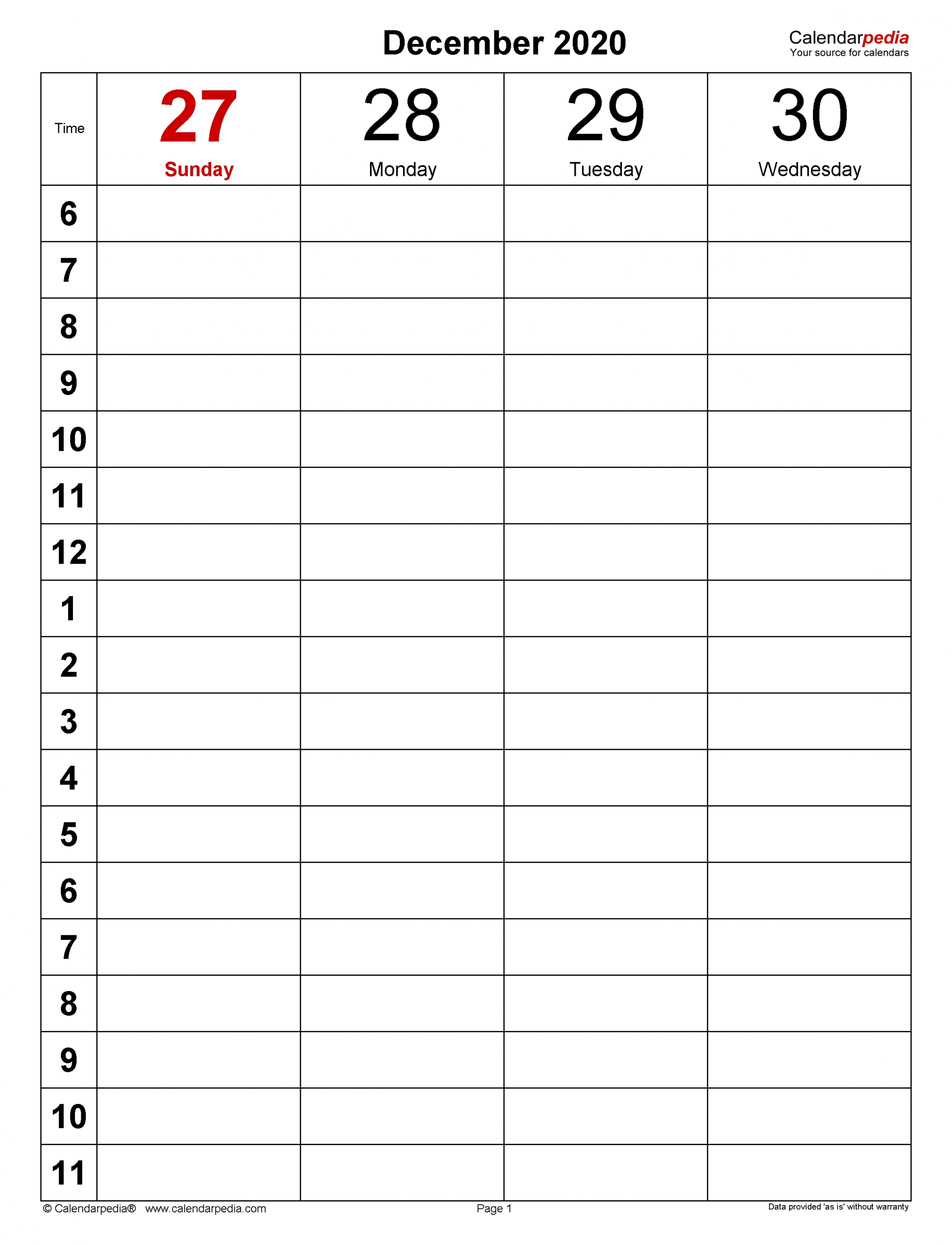 Weekly Calendar With Hours Excel