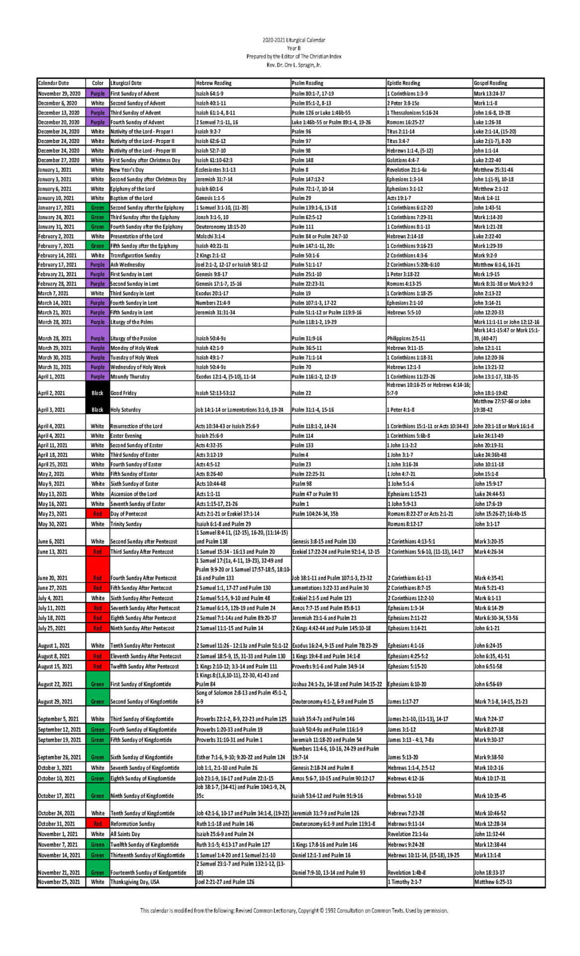 United Methodist Church Liturgical Calander Template Calendar Design