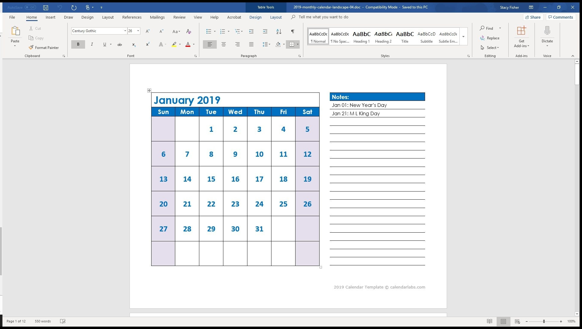 Print Calendar Microsoft Word - Ten Free Printable  Microsoft Weekly Calendar Template