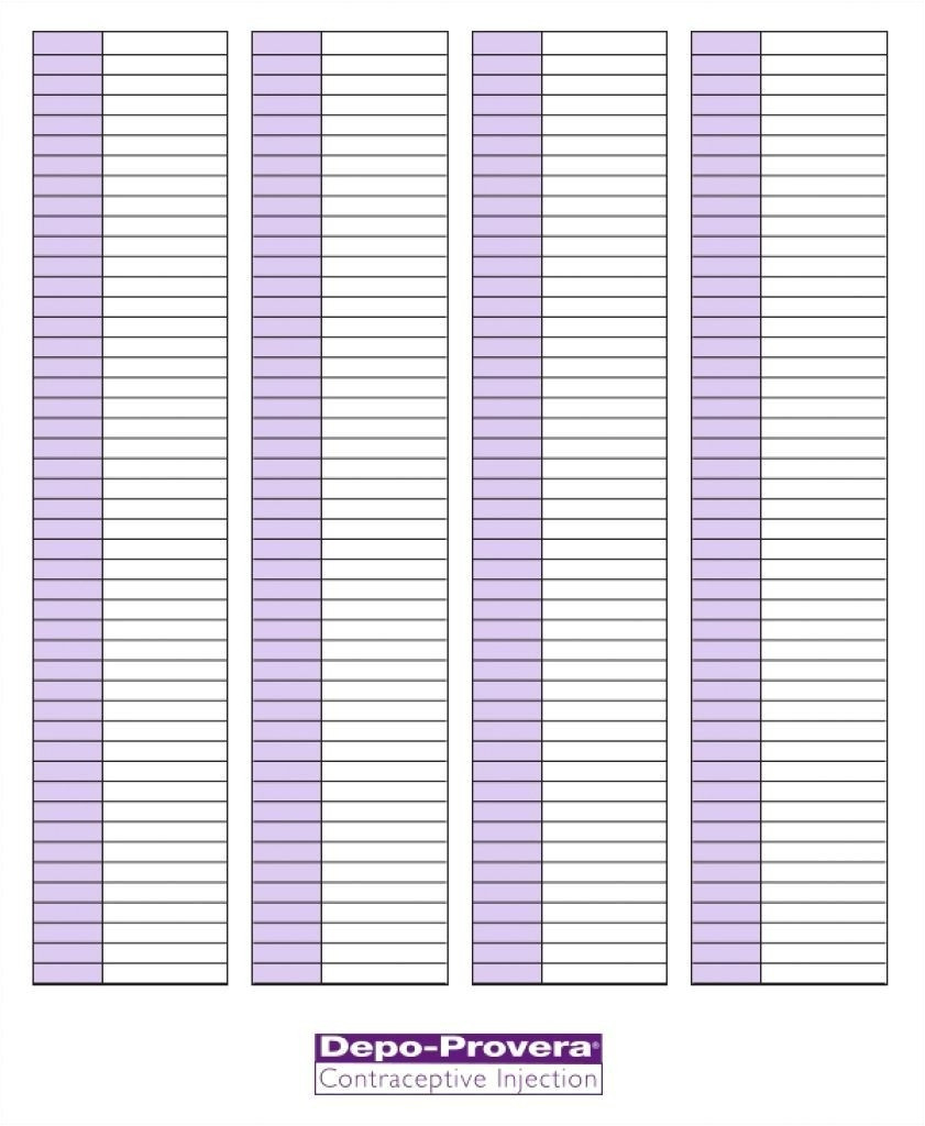 Printable Depo Provera Schedule Chart - Template Calendar  Perpetual Depo Calendar Pdf