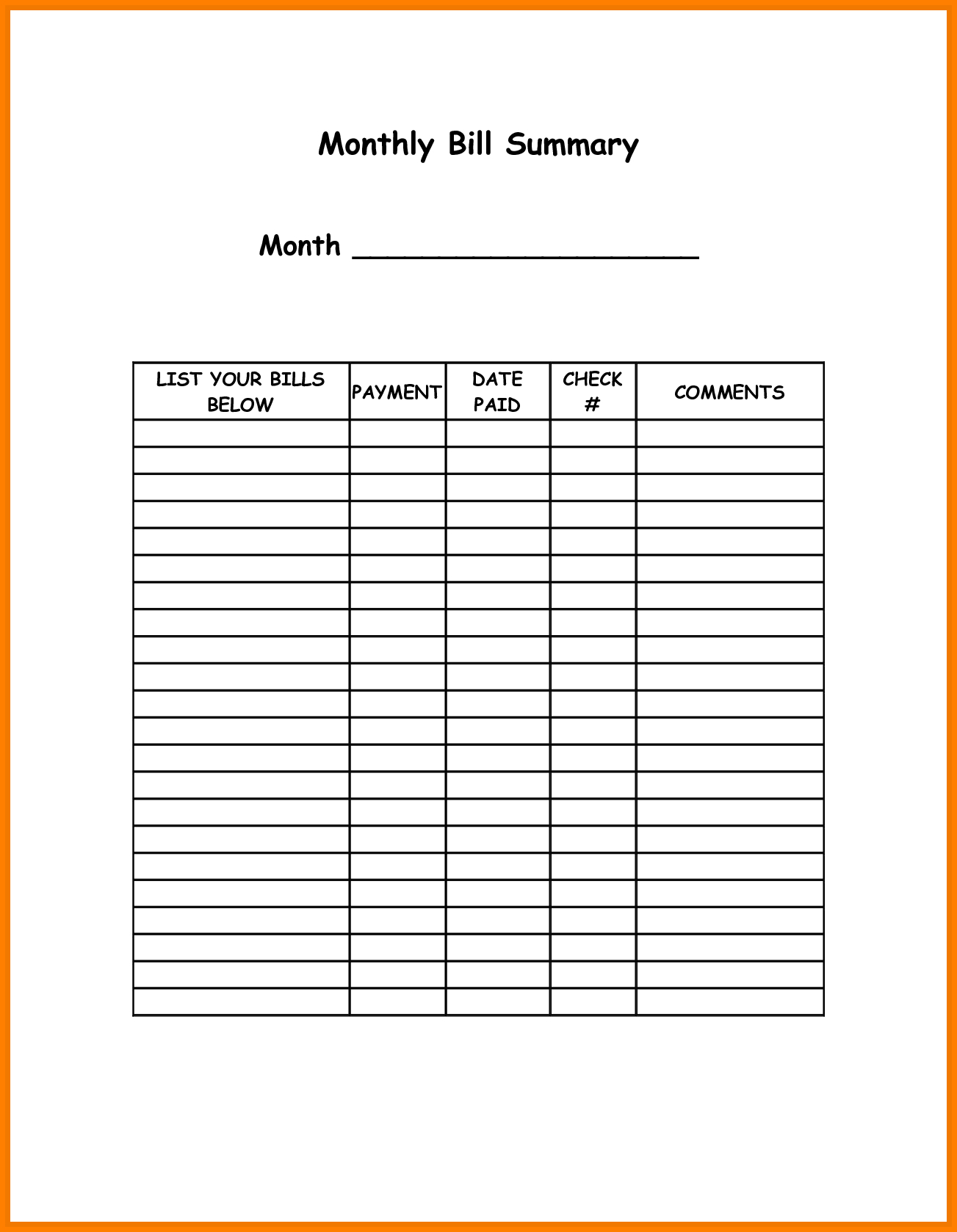 Printable Spreadsheet For Monthly Bills Within Excel  Printable Budget Worksheet Monthly Bill