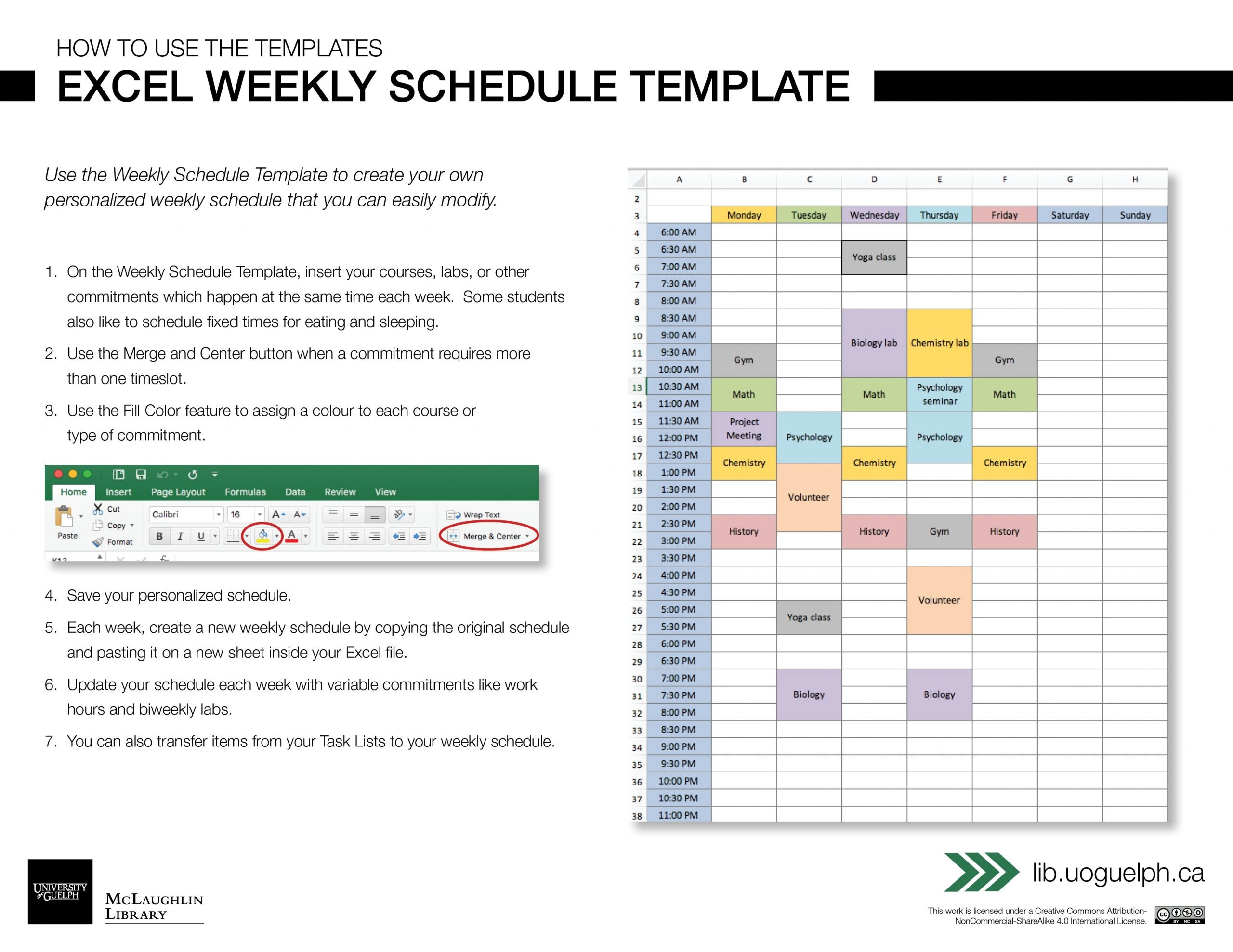 Time Slot Excel Template - Calendar Inspiration Design  Excel Weekly Calendar