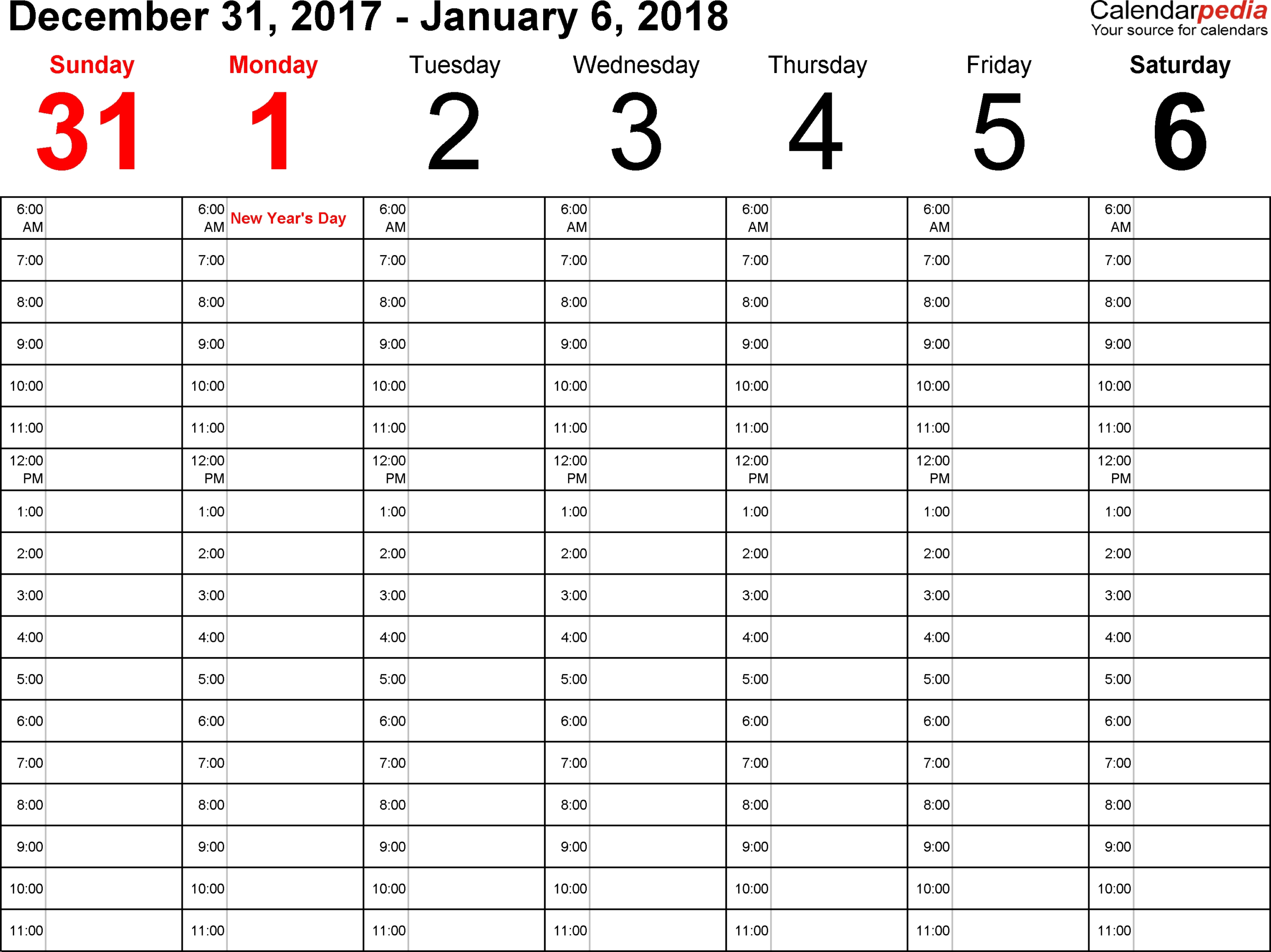 Weekly Calendar Template With Time Slots - Calendar  Weekly Calendar With Time Slots