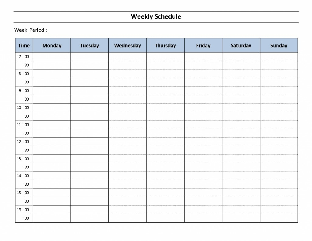 Weekly Planner With Time Slots Word Template - Calendar  Weekly Calendar With Time Slots