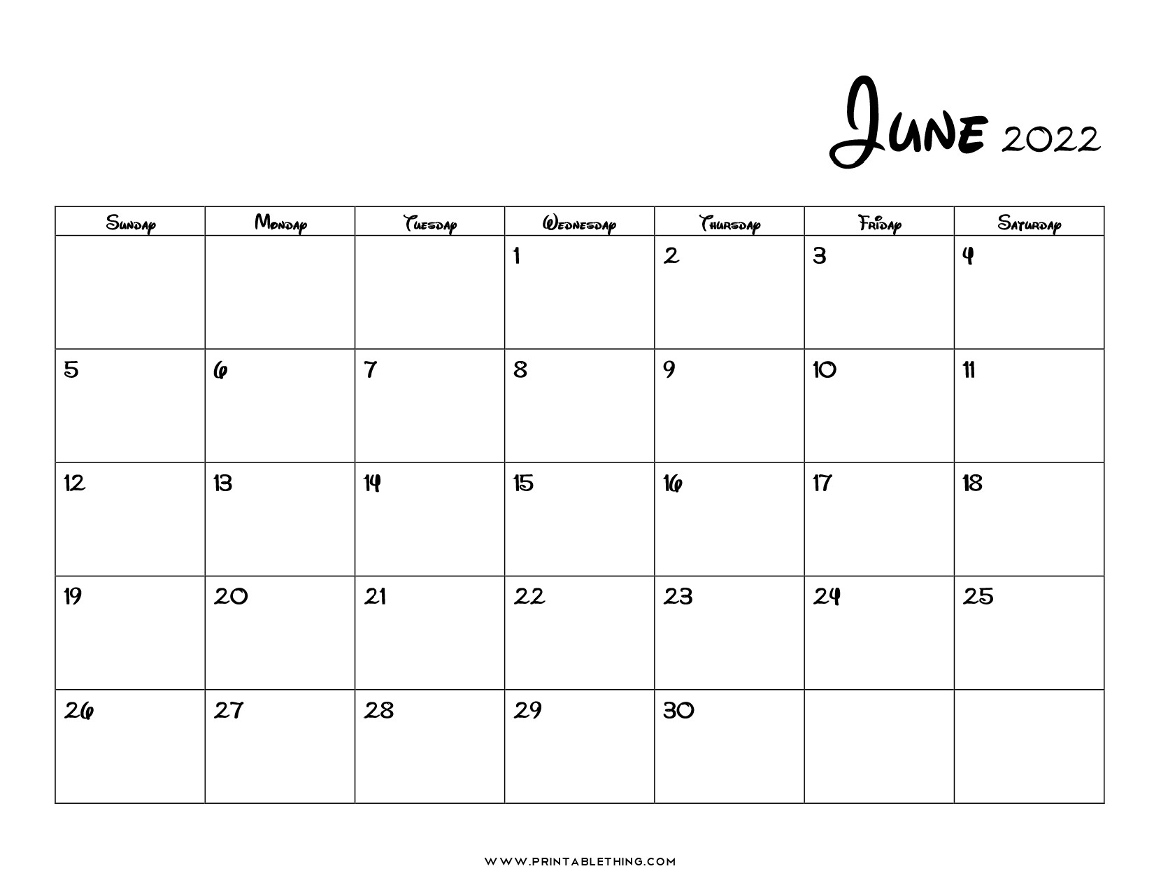 19+ June 2022 Calendar | Printable Pdf, Us Holidays, Blank  2022 Calendar January To June