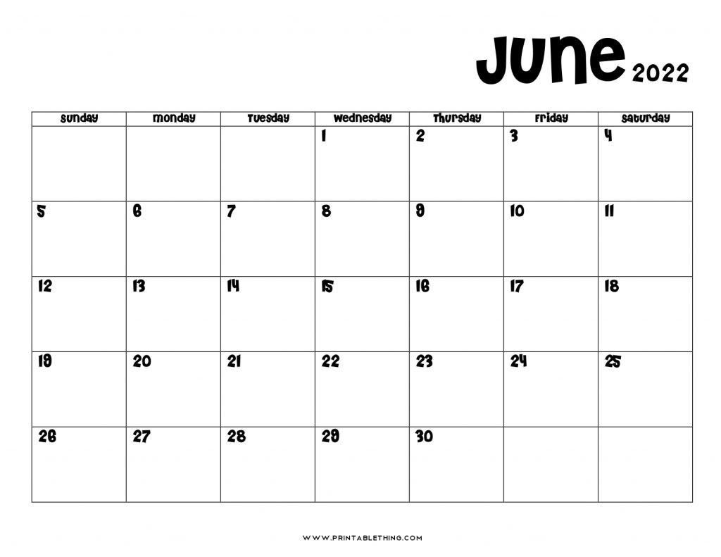 19+ June 2022 Calendar | Printable Pdf, Us Holidays, Blank  2022 Calendar January To June