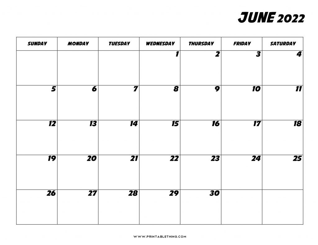 19+ June 2022 Calendar | Printable Pdf, Us Holidays, Blank  Free Calendar Template June 2022