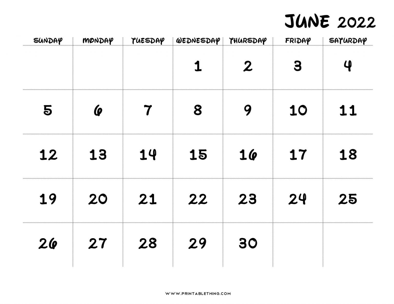 19+ June 2022 Calendar | Printable Pdf, Us Holidays, Blank  June Calendar For 2022