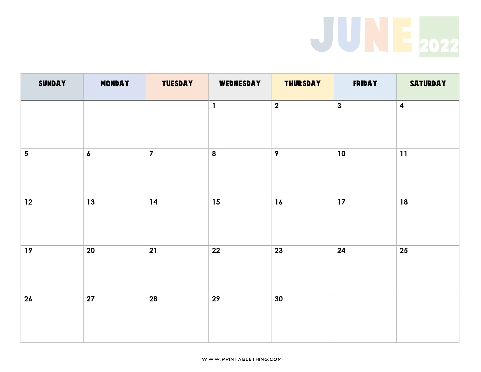 19+ June 2022 Calendar | Printable Pdf, Us Holidays, Blank  Printable Calendar January To June 2022