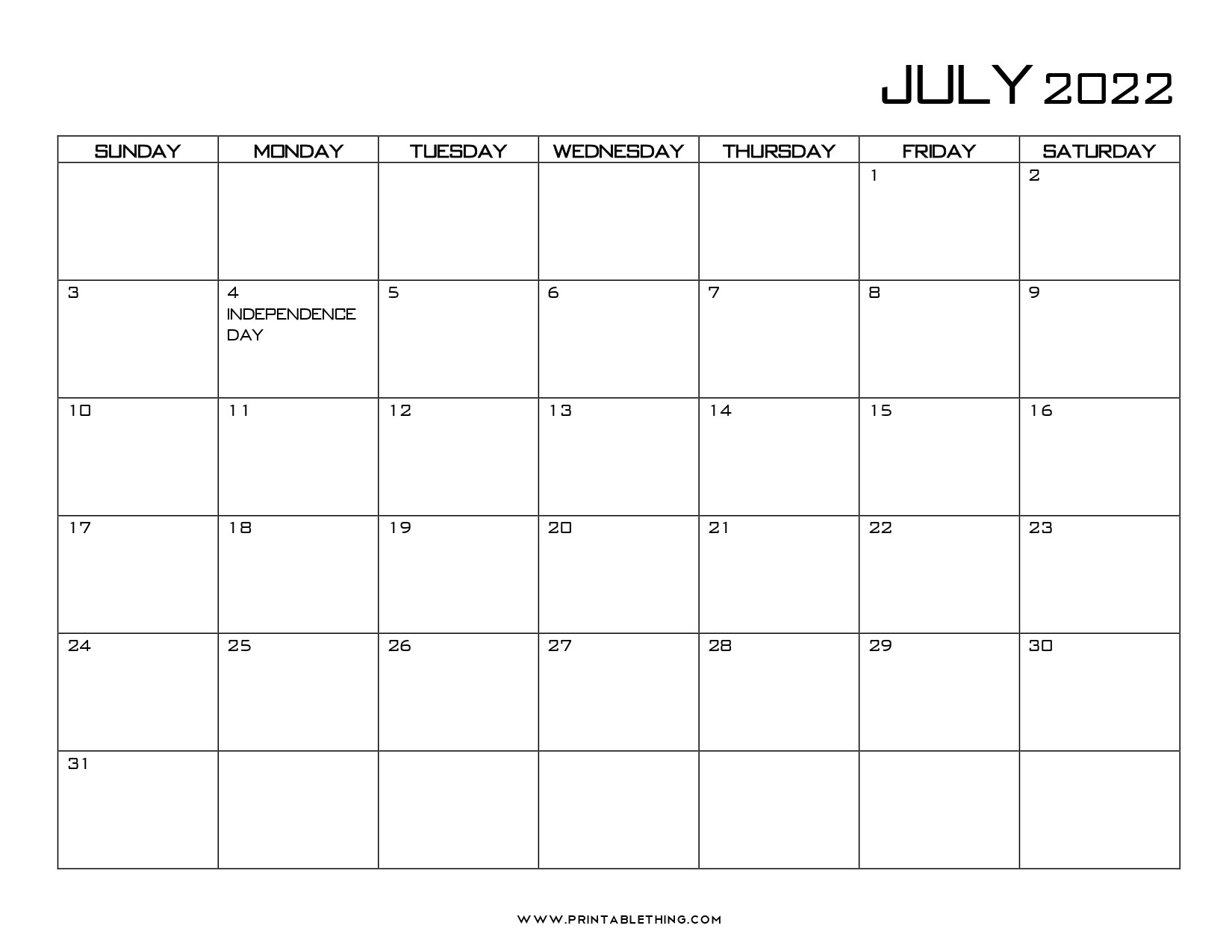20+ July 2022 Calendar | Printable, Pdf, Us Holidays  Printable Calendar 2022 June July August