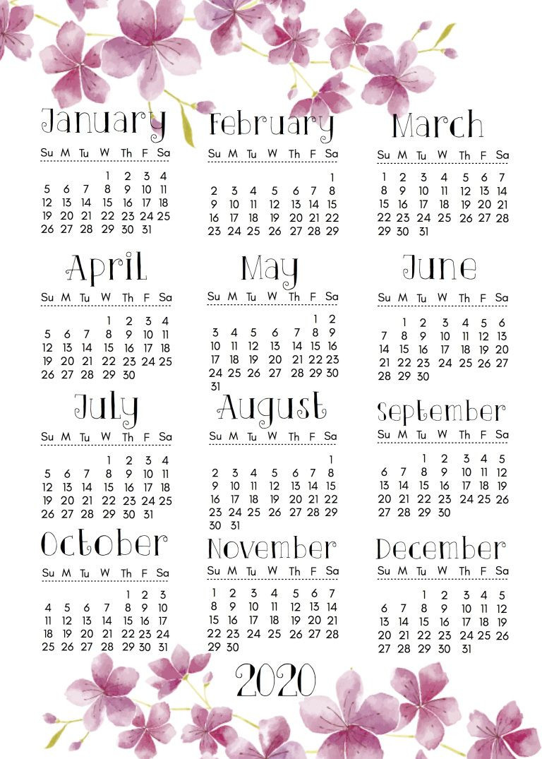 2020 To 2022 Calendar Onesheets In 2021 | Calendar  2022 Calendar Printable Girly