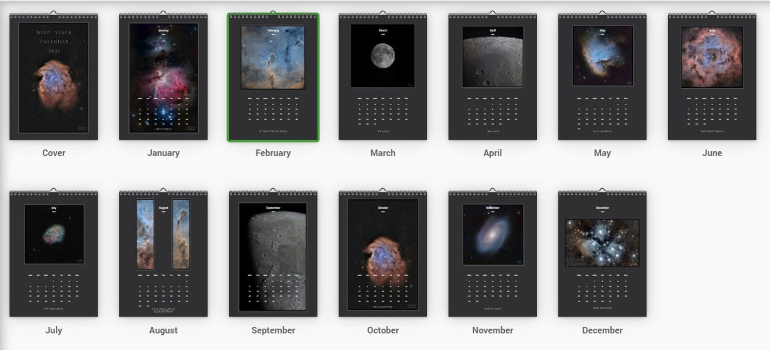 2021 2022 Calendars Astronomy | Etsy  Astronomy Picture Calendar For 2022