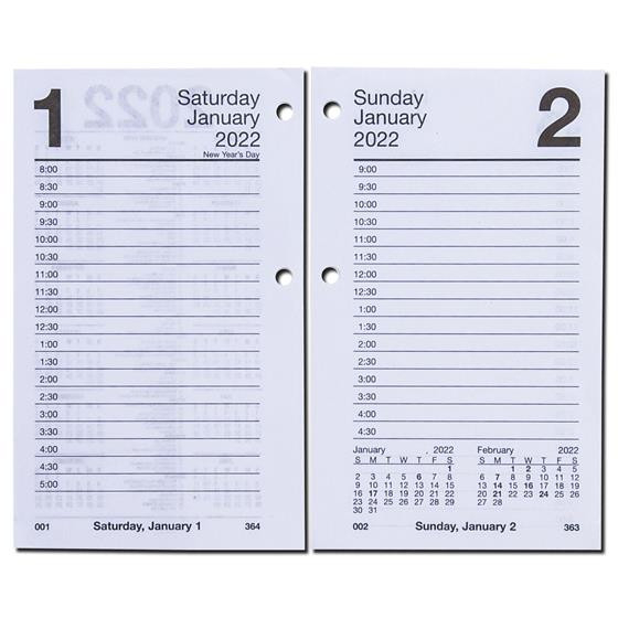 2022 At-A-Glance E717-50 Daily Calendar Refill, 3-1/2 X 5  Free Printable Daily Calendar 2022